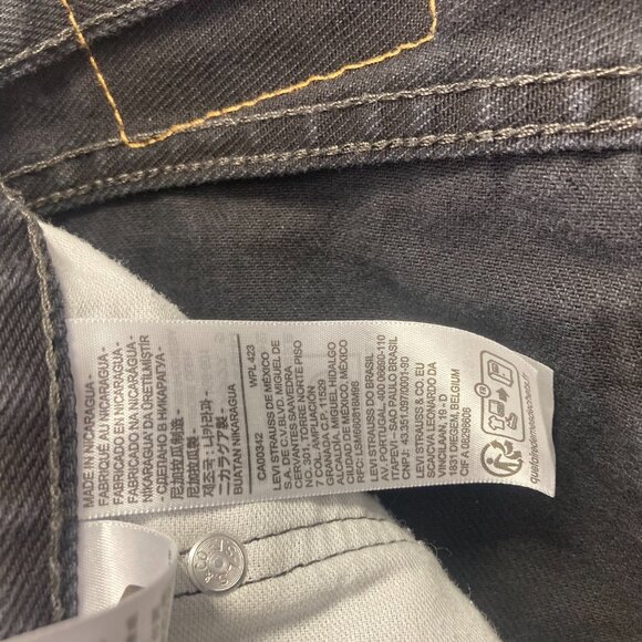 Levis 505 Straight Fit Jeans Mens 31x30 Black Dark Wash Denim Classic - Picture 12 of 16